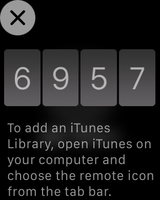 Remote Pairing Code on Apple Watch (1st generation) 42mm running watchOS 1.0.1