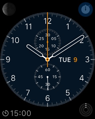 Chronograph – Watch Leather Loop Bright Blue on Apple Watch (1st generation) 42mm running watchOS 1.0.1