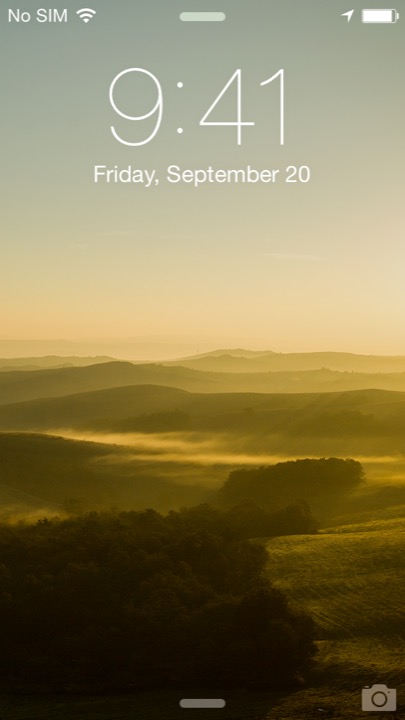 Valley Lock Screen on iPhone 5S + iPhone 5C running iOS 7.1.1