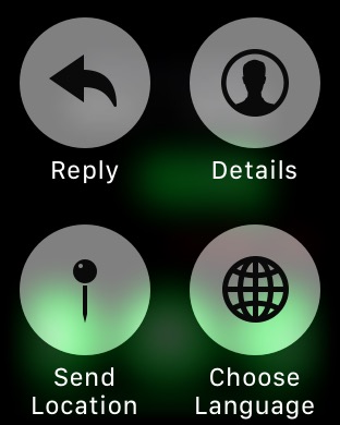 Messages Conversation Force Touch on Apple Watch Series 3 (42mm) running watchOS 4.3.1