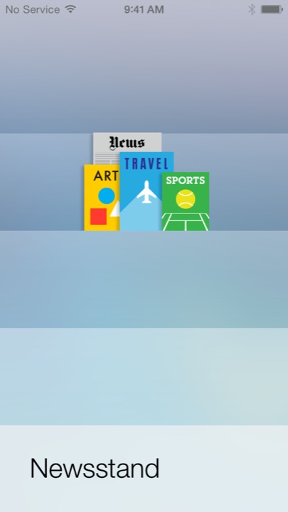 Newsstand on iPhone 5S + iPhone 5C running iOS 7.1.1
