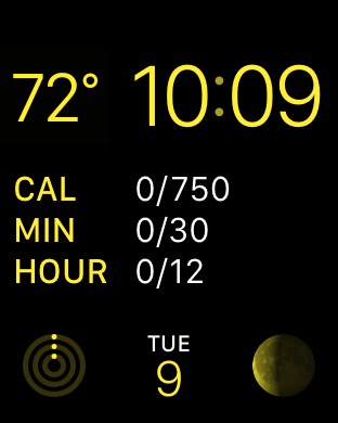 Modular – Sport Black on Apple Watch (1st generation) 42mm running watchOS 1.0.1