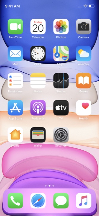 Home Screen Light on iPhone 11 running iOS 13.5.1