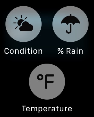 Weather Force Touch on Apple Watch Series 3 (42mm) running watchOS 4.3.1