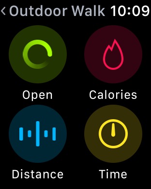 Workout Goals on Apple Watch Series 3 (42mm) running watchOS 4.3.1