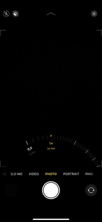 Camera on iPhone 11 running iOS 13.5.1