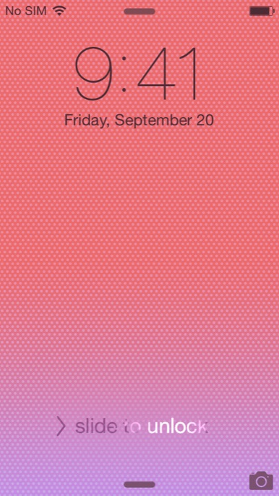 5C Pink Lock Screen on iPhone 5S + iPhone 5C running iOS 7.1.1