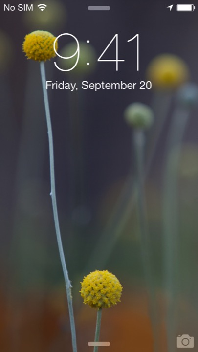 Craspedia Lock Screen on iPhone 5S + iPhone 5C running iOS 7.1.1