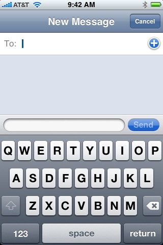 New Message Empty on iPhone (1st generation) running iPhone OS 1.0