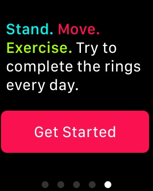 Activity Setup Summary on Apple Watch Series 3 (42mm) running watchOS 4.3.1