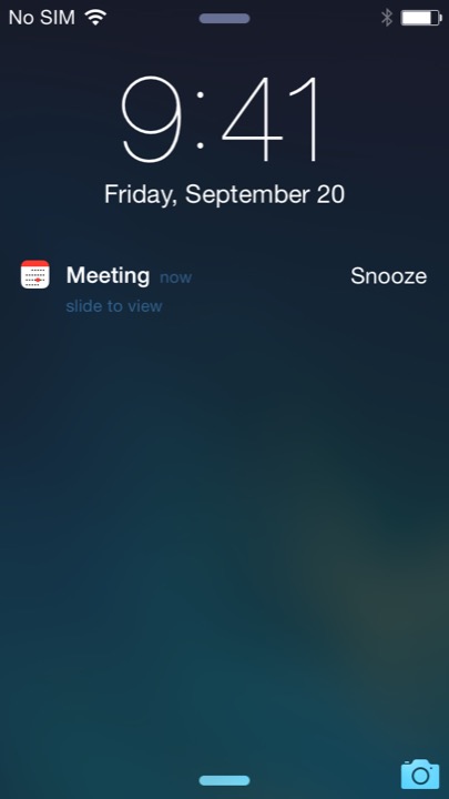 Lock Screen Notification on iPhone 5S + iPhone 5C running iOS 7.1.1