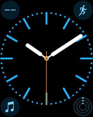Color Blue on Apple Watch Series 3 (42mm) running watchOS 4.3.1