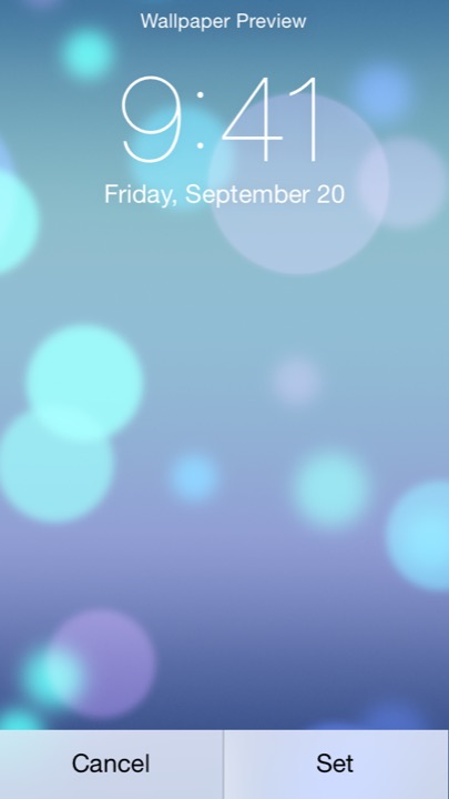 Set Wallpaper on iPhone 5S + iPhone 5C running iOS 7.1.1