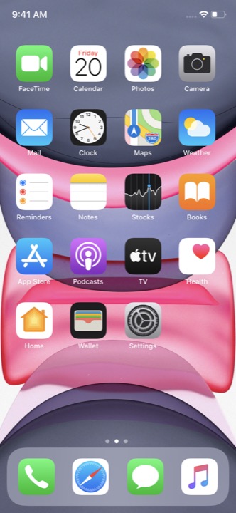 Home Screen Light on iPhone 11 running iOS 13.5.1