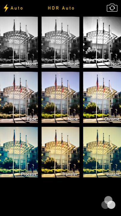 Camera Filters on iPhone 5S + iPhone 5C running iOS 7.1.1