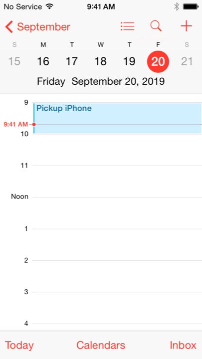 Calendar Day on iPhone 5S + iPhone 5C running iOS 7.1.1