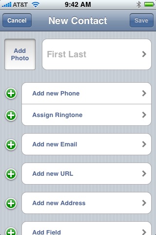 New Contact Empty on iPhone (1st generation) running iPhone OS 1.0