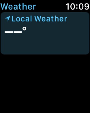 Weather on Apple Watch Series 3 (42mm) running watchOS 4.3.1