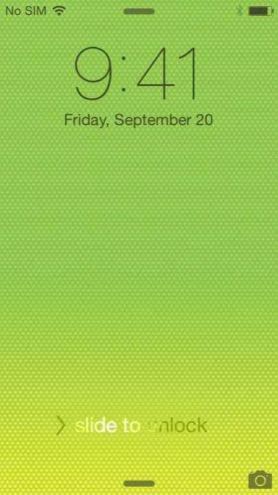 5C Green Lock Screen on iPhone 5S + iPhone 5C running iOS 7.1.1