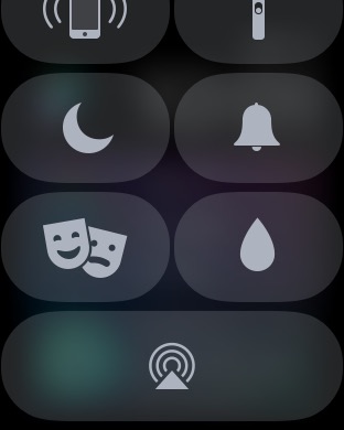 Control Center Scrolled on Apple Watch Series 3 (42mm) running watchOS 4.3.1
