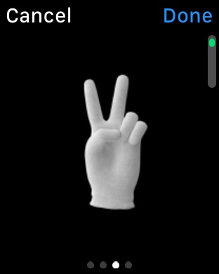 Animated Emoji Hand on Apple Watch (1st generation) 42mm running watchOS 1.0.1