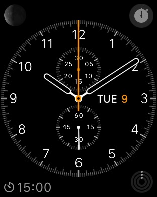 Chronograph – Watch Link Bracelet Silver on Apple Watch (1st generation) 42mm running watchOS 1.0.1