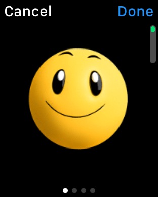 Animated Emoji Smiley on Apple Watch (1st generation) 42mm running watchOS 1.0.1