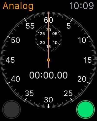 Stopwatch Analog on Apple Watch (1st generation) 42mm running watchOS 1.0.1