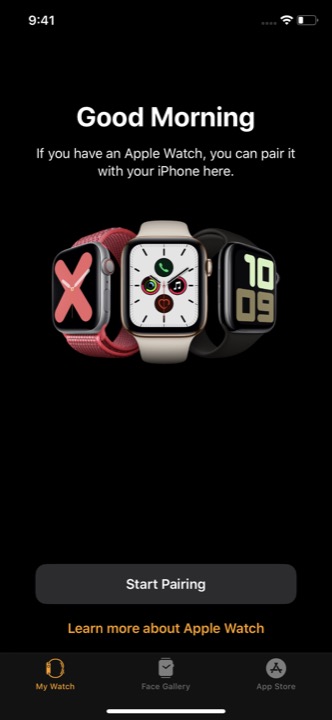 Apple Watch App on iPhone 11 running iOS 13.5.1