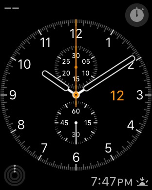Chronograph on Apple Watch Series 3 (42mm) running watchOS 4.3.1