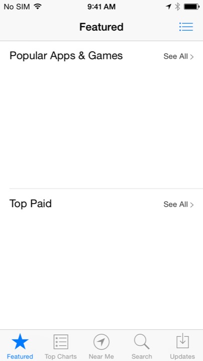 App Store Featured on iPhone 5S + iPhone 5C running iOS 7.1.1