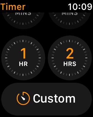 Timer Scrolled on Apple Watch Series 3 (42mm) running watchOS 4.3.1