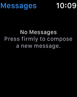 Messages on Apple Watch Series 3 (42mm) running watchOS 4.3.1