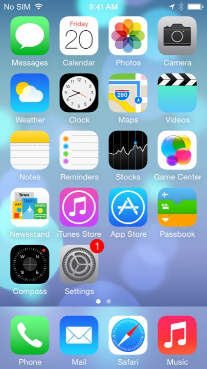 Dynamic Home Screen on iPhone 5S + iPhone 5C running iOS 7.1.1