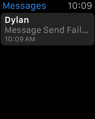 Messages on Apple Watch (1st generation) 42mm running watchOS 1.0.1