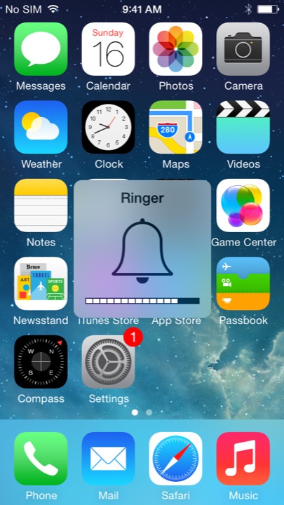 Ringer Volume on iPhone 5S + iPhone 5C running iOS 7.1.1