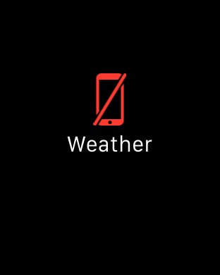 App No iPhone on Apple Watch (1st generation) 42mm running watchOS 1.0.1
