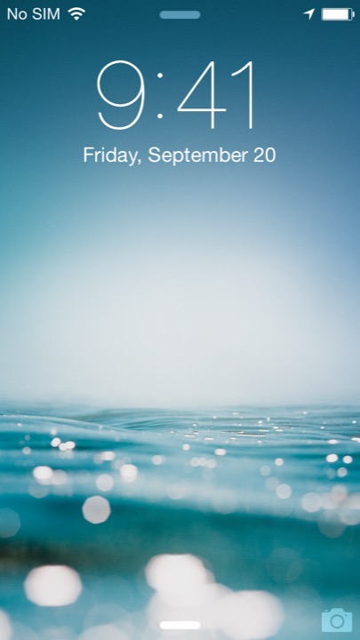 Ocean Lock Screen on iPhone 5S + iPhone 5C running iOS 7.1.1