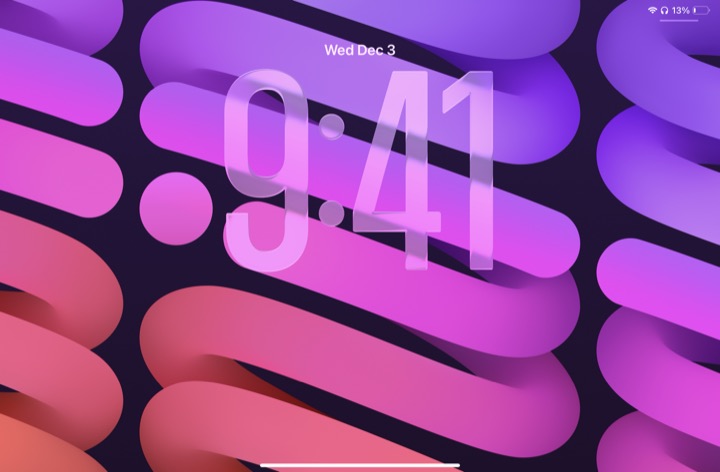Lock Screen Landscape on iPad mini 8.3-inch running iPadOS 26