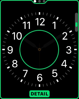 Watch Face Edit Detail on Apple Watch (1st generation) 42mm running watchOS 1.0.1