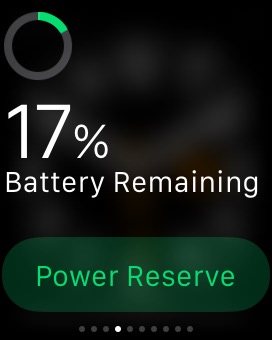 Battery Glance on Apple Watch (1st generation) 38mm running watchOS 1.0.1