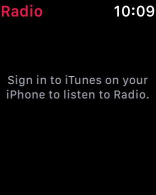 Radio on Apple Watch Series 3 (42mm) running watchOS 4.3.1