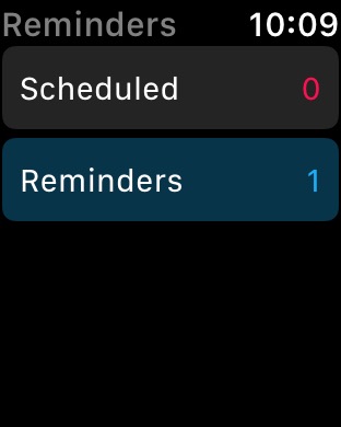 Reminders on Apple Watch Series 3 (42mm) running watchOS 4.3.1