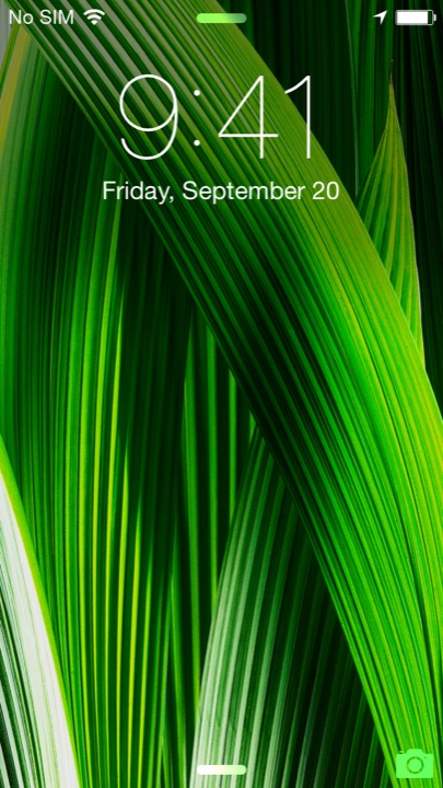 Grass Blades Lock Screen on iPhone 5S + iPhone 5C running iOS 7.1.1