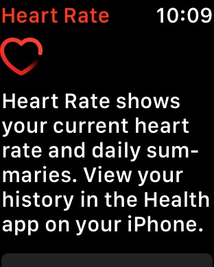 Heart Rate on Apple Watch Series 3 (42mm) running watchOS 4.3.1