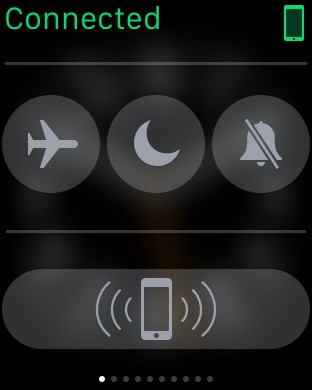 Controls Glance on Apple Watch (1st generation) 42mm running watchOS 1.0.1