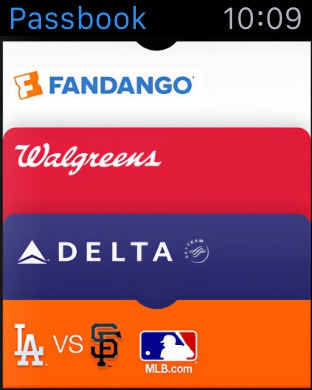 Passbook Apple.com Composite on Apple Watch (1st generation) 42mm running watchOS 1.0.1