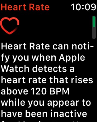 Heart Rate High Heart Rate on Apple Watch Series 3 (42mm) running watchOS 4.3.1