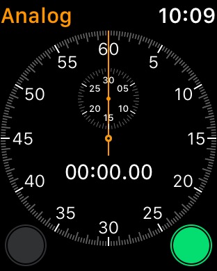 Stopwatch Analog on Apple Watch Series 3 (42mm) running watchOS 4.3.1