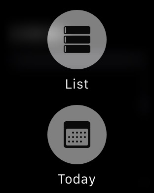 Calendar Options on Apple Watch (1st generation) 42mm running watchOS 1.0.1